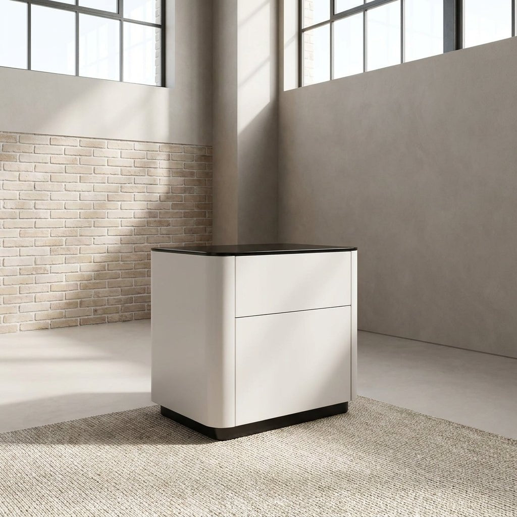 Malaga Two-Drawer Bedside Table - Altera