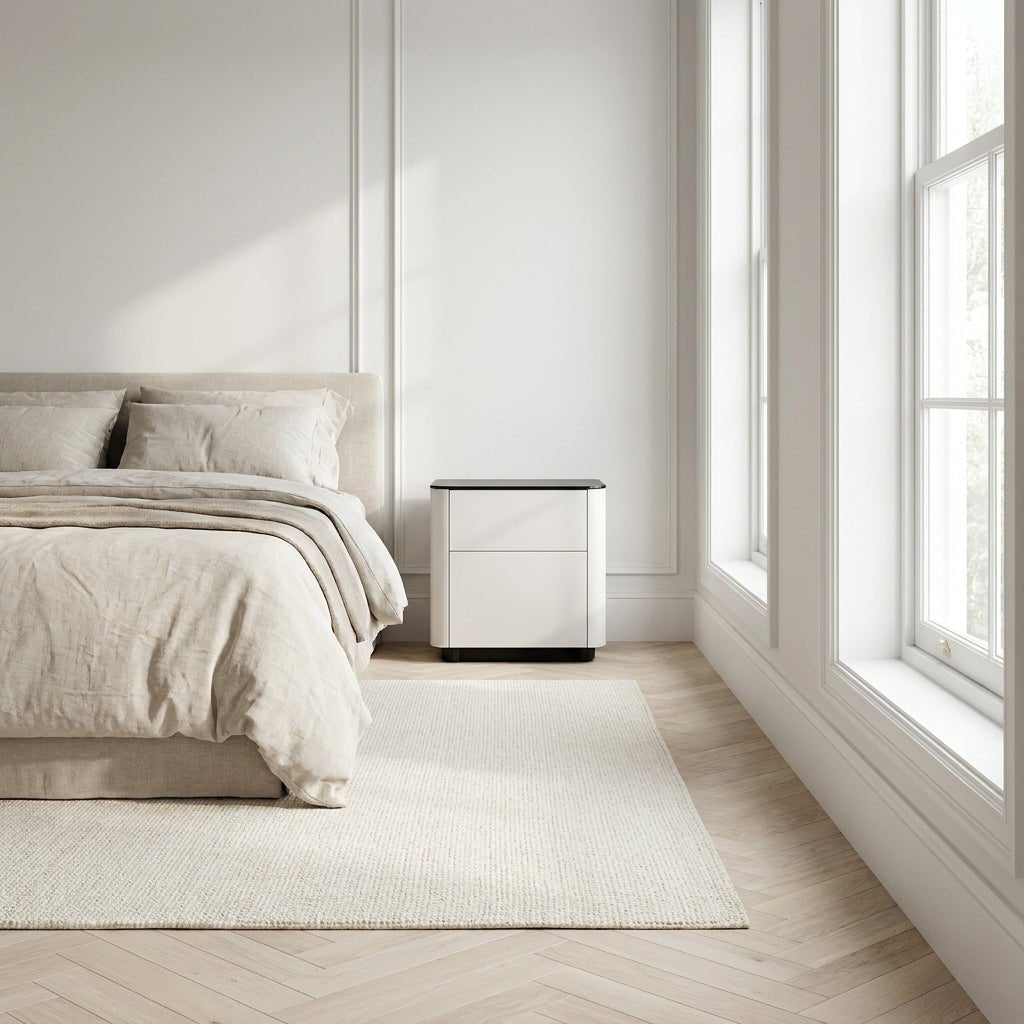 Malaga Two-Drawer Bedside Table - Altera