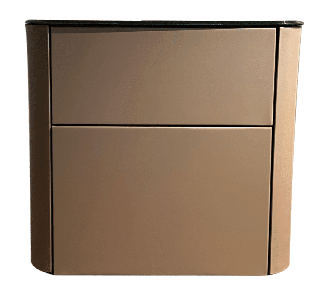 Malaga Two - Drawer Bronze Bedside Table - Altera