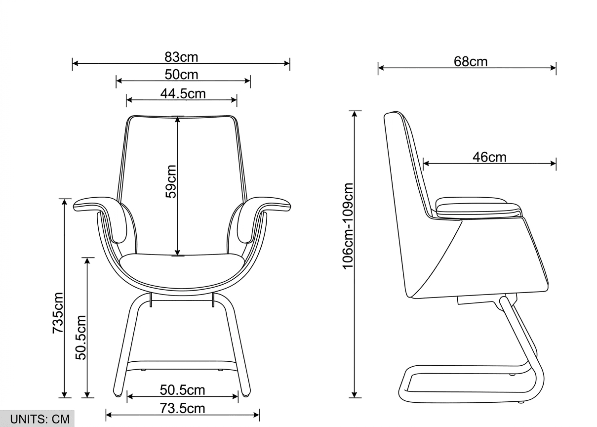 Malmö Premium Leather Visitor Chair - Altera