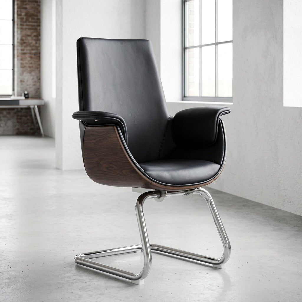 Malmö Premium Leather Visitor Chair - Altera