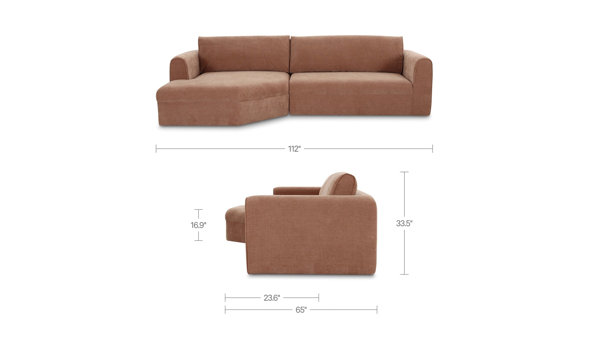 Rose Poudré Héritage dimensions