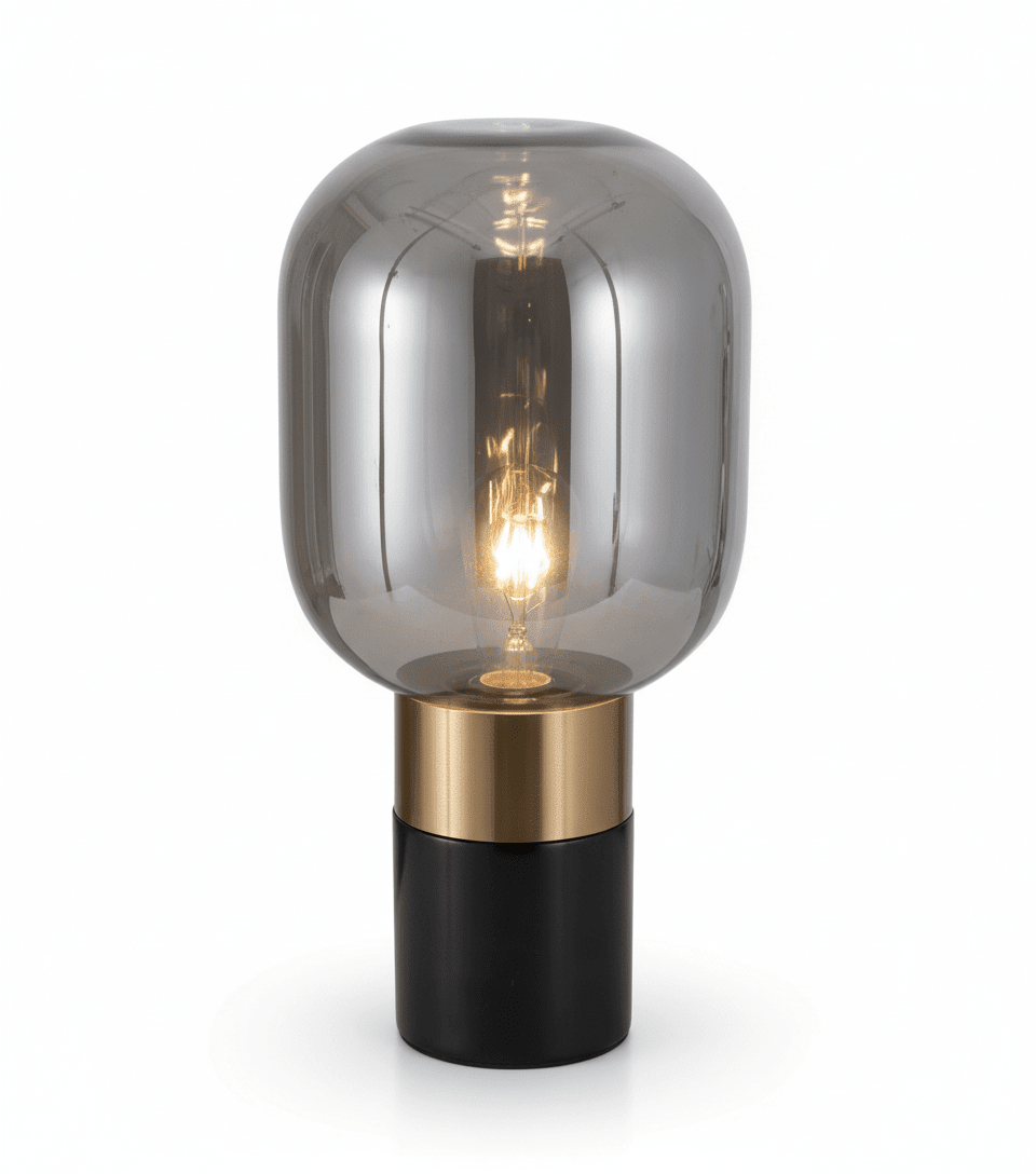 Midnight Smoke & Brass Table Light - Altera
