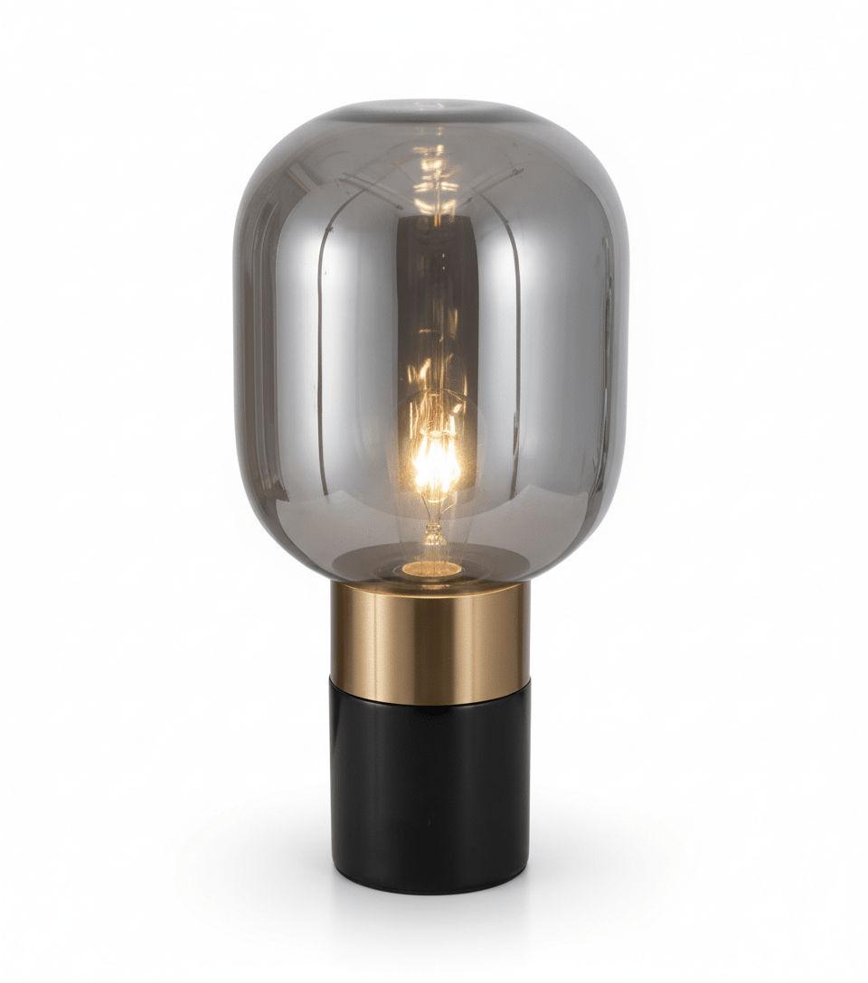 Midnight Smoke & Brass Table Light - Altera