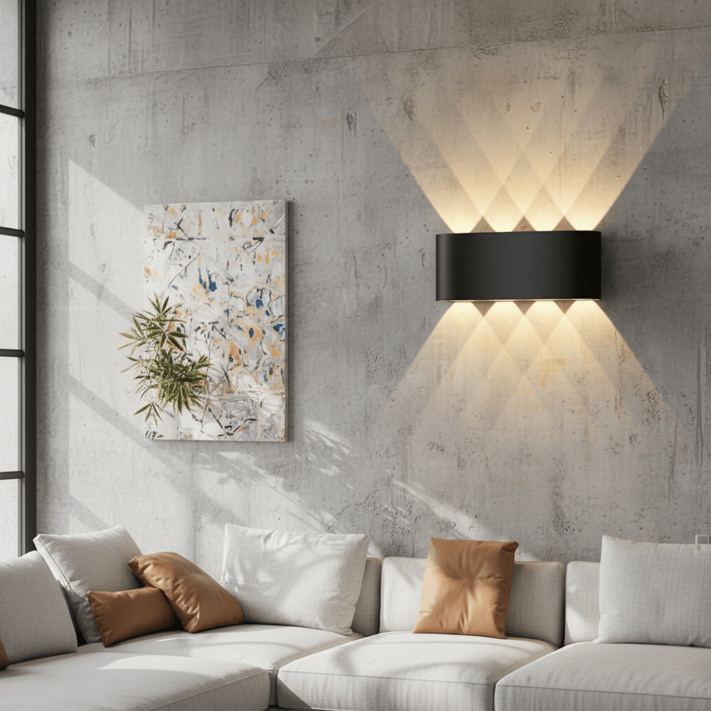 Minimalist Iron & Acrylic Wall Light - Altera