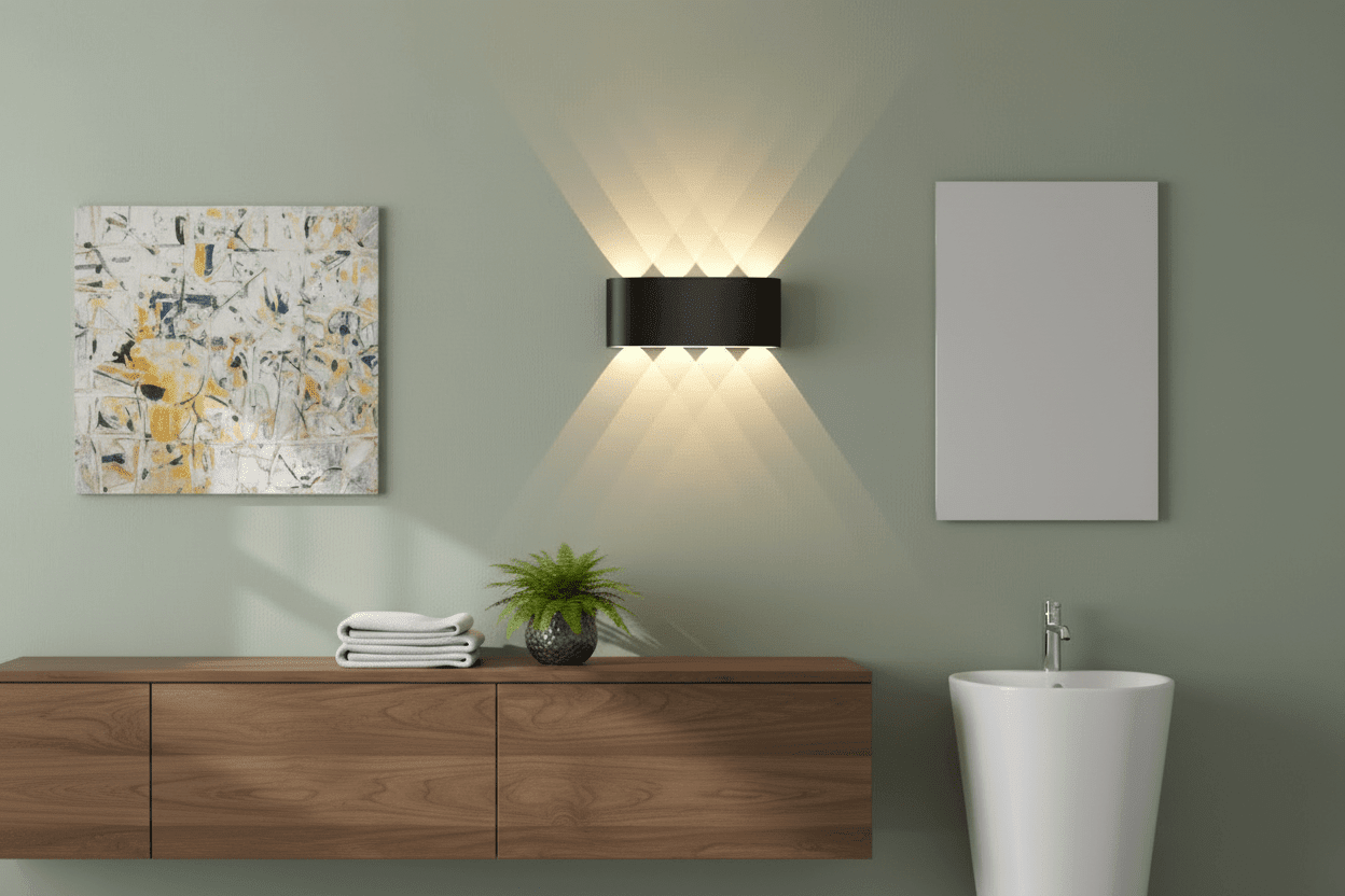 Minimalist Iron & Acrylic Wall Light - Altera