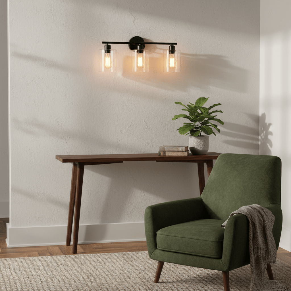 Modern 3 - Light Fixture with Clear Shades - Altera