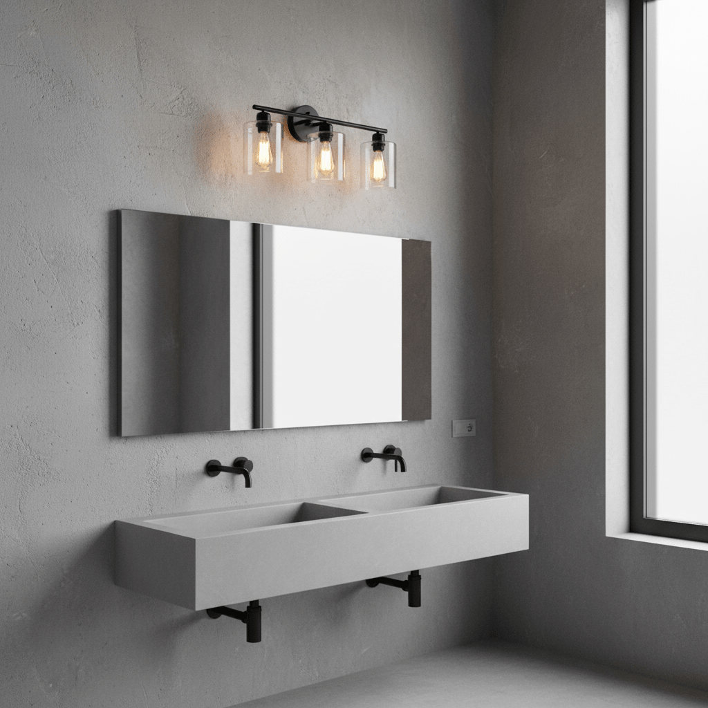 Modern 3 - Light Fixture with Clear Shades - Altera