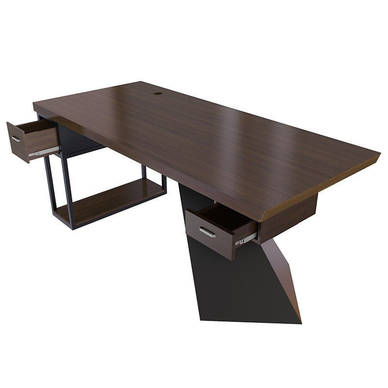 Modern K - Leg Steel Frame Office Desk with 2 Drawers - Pula BLV08 - Altera