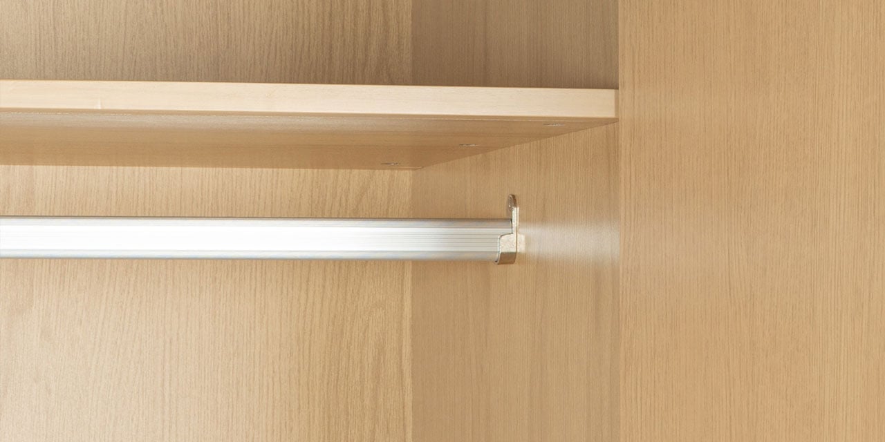 MOHO VLINE 1.5m Natural Wood Bed & VIENNA 3-Door Wardrobe Combo