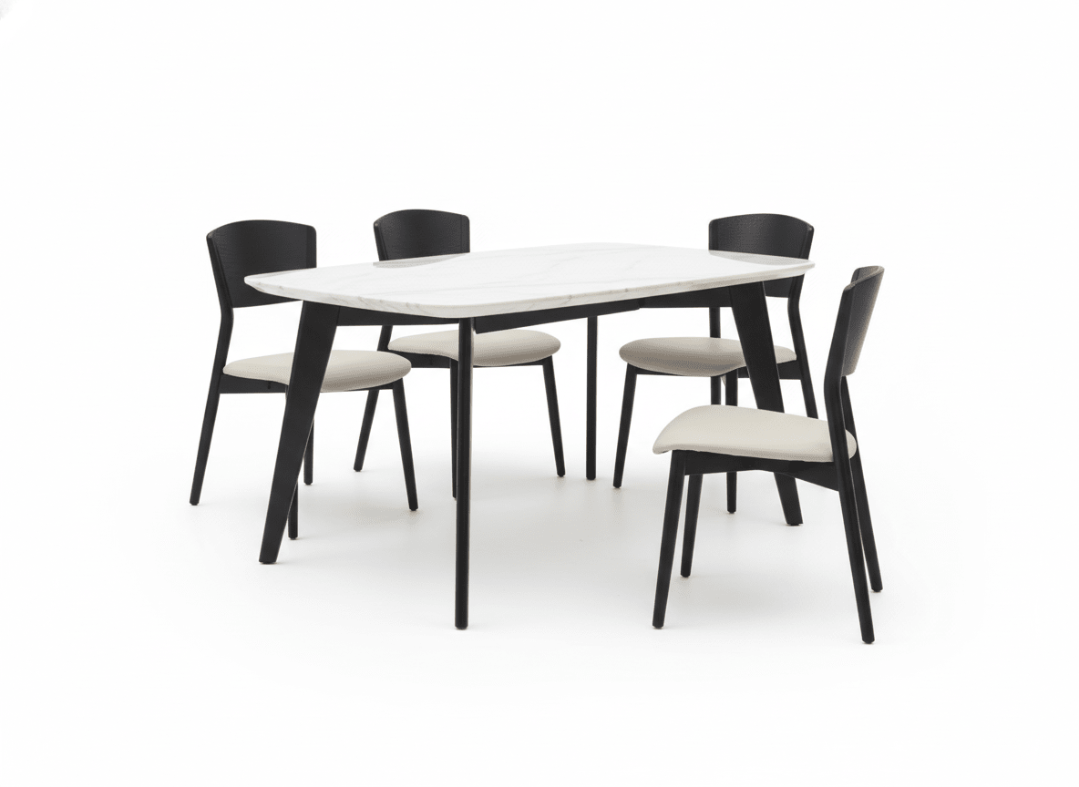 Monolith Noir Dining Set - Altera