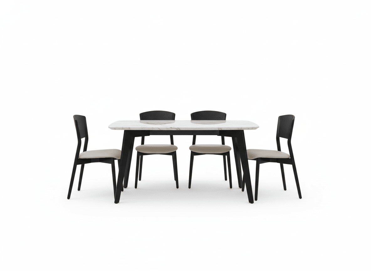Monolith Noir Dining Set - Altera