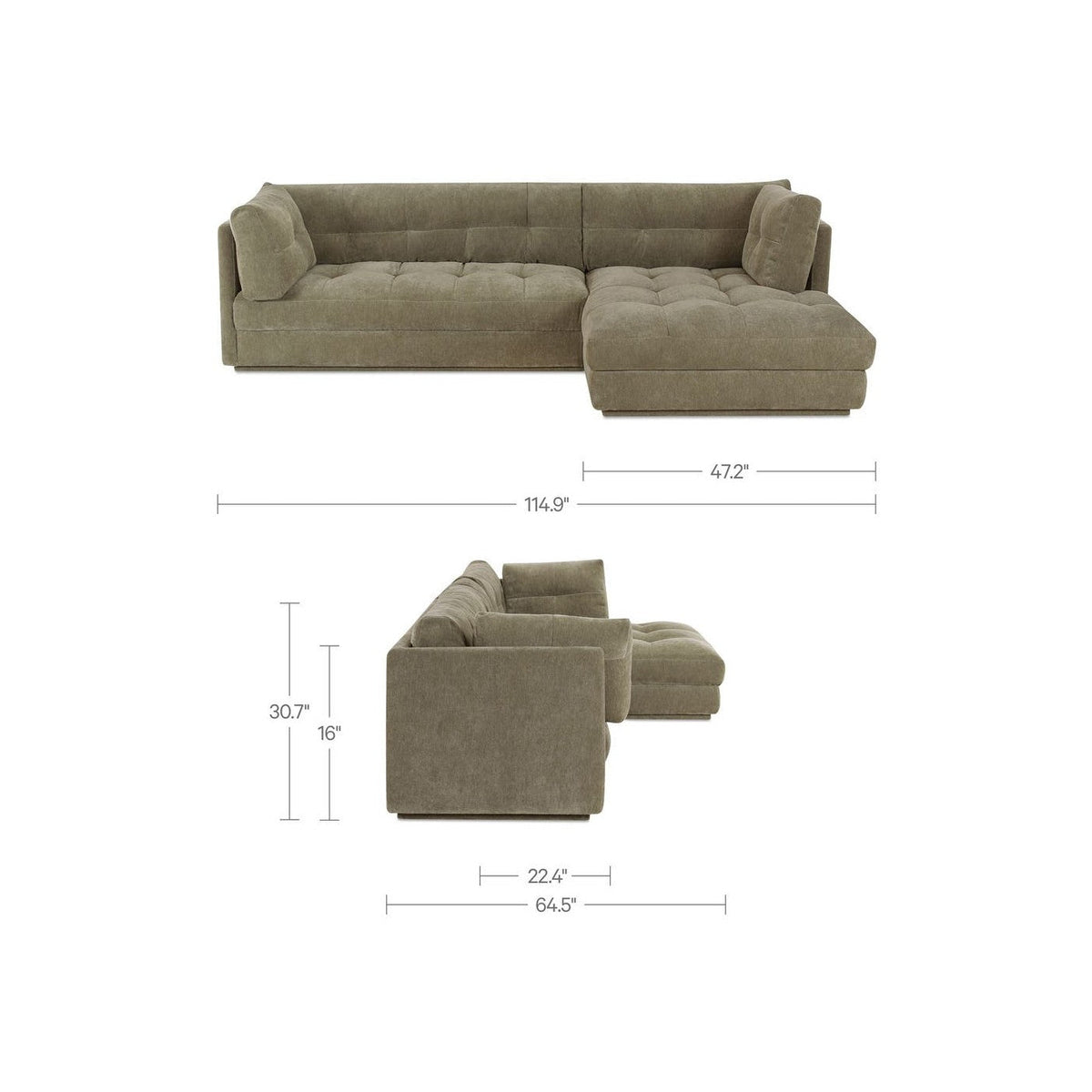 Moulins Tufted Sectional - Altera