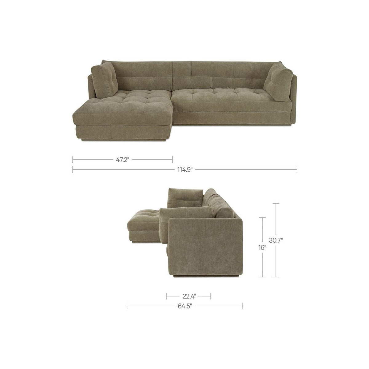 Moulins Tufted Sectional - Altera