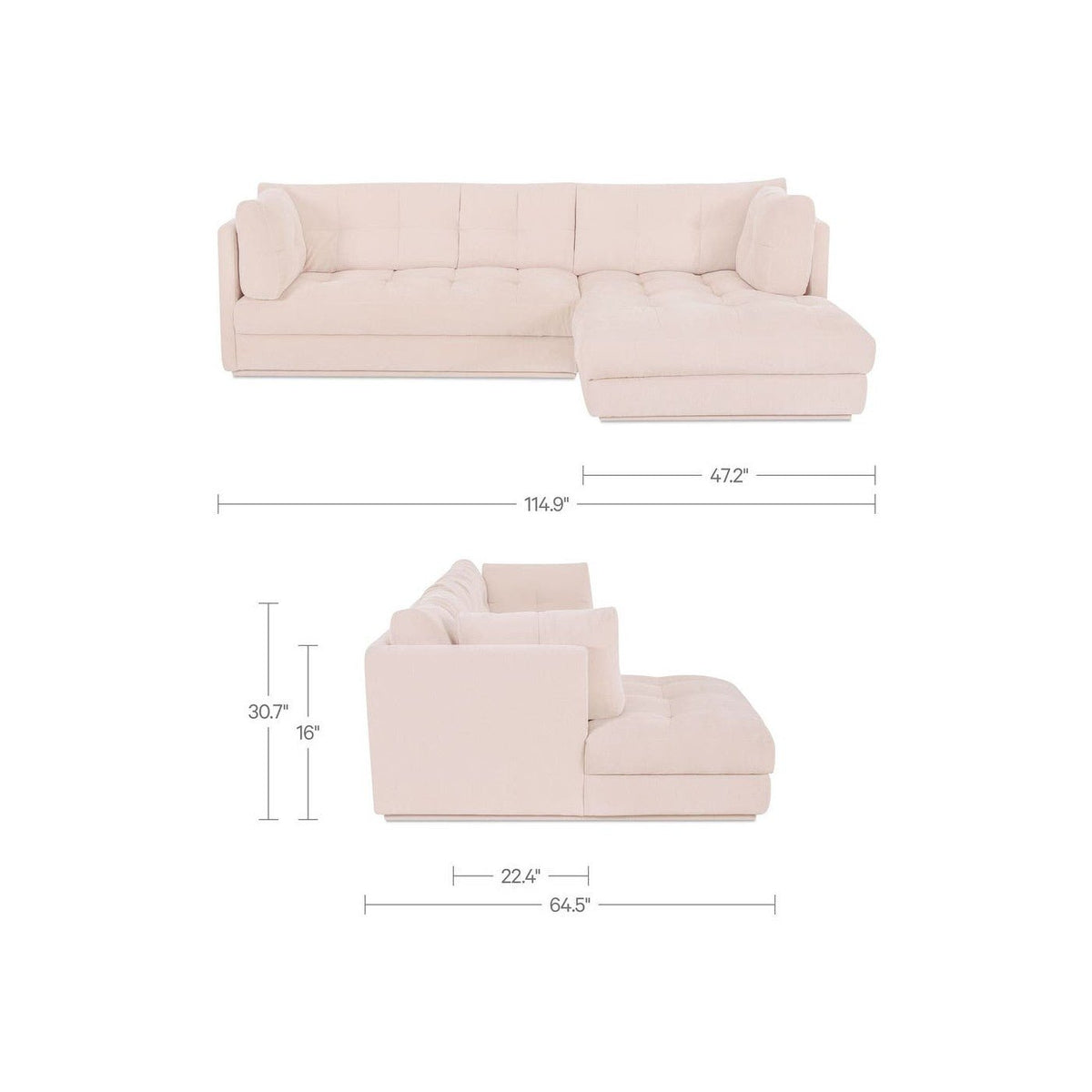 Moulins Tufted Sectional - Altera
