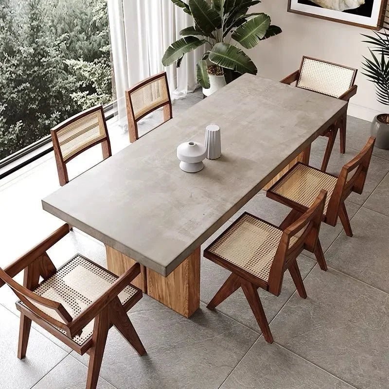 Nakamura Slate - Grey Concrete Top Dining Table - Altera