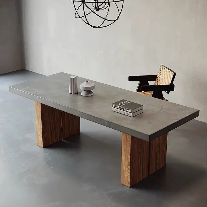 Nakamura Slate - Grey Concrete Top Dining Table - Altera