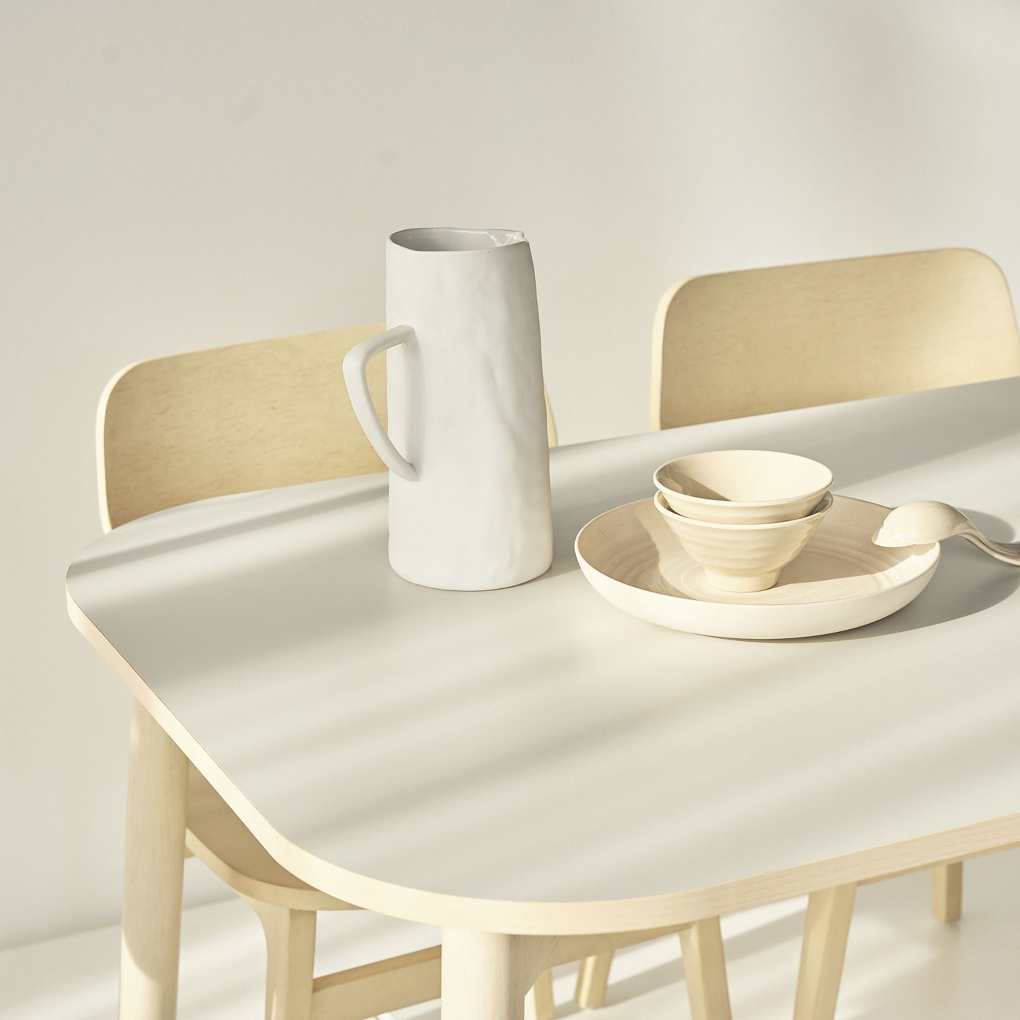 Narvik 201 Natural Wood Dining Room Set with 4 Chairs - Altera