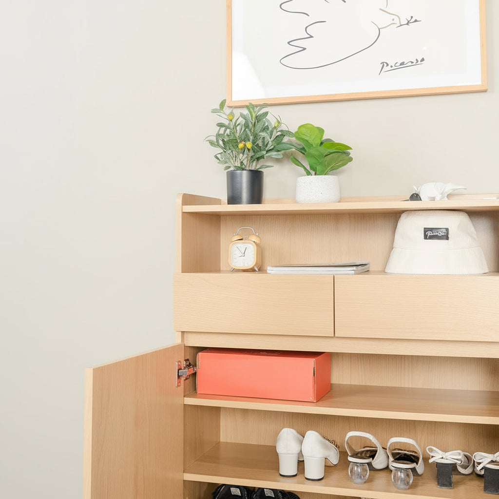 MOHO VIENNA 203 Multi-functional Wooden Shoe & Decorative Storage Cabinet