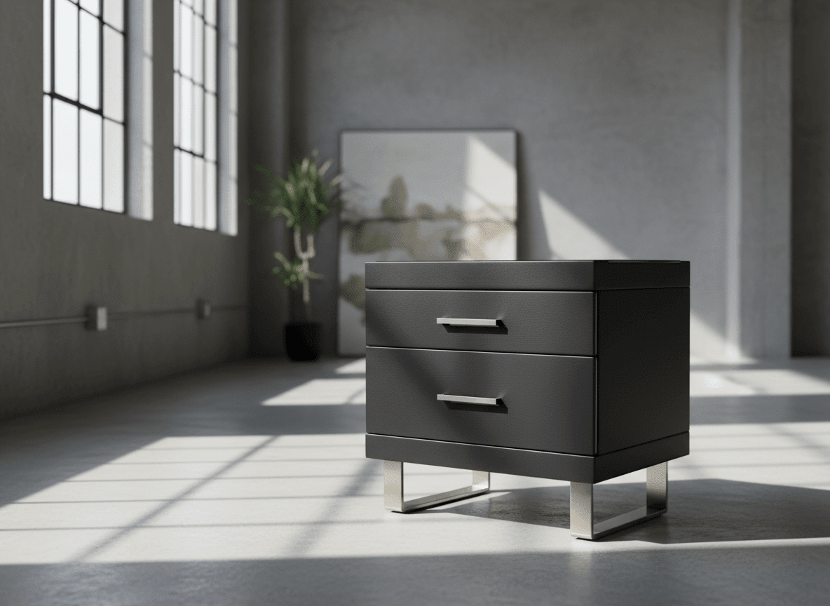 Noir Luxe Two - Drawer Nightstand - Altera