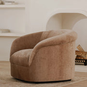 Tivoli Lounge Chair in Blush, styled in a living room