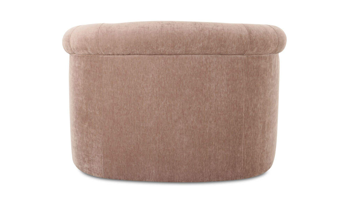 Tivoli Lounge Chair in Blush, back view