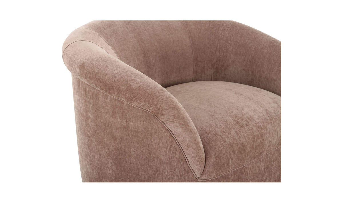 Tivoli Lounge Chair in Blush, polyester detail, view 2