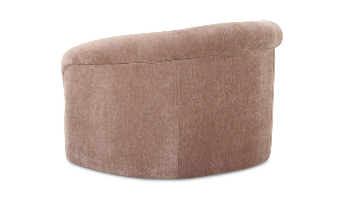 Tivoli Lounge Chair in Blush, back view, view 2