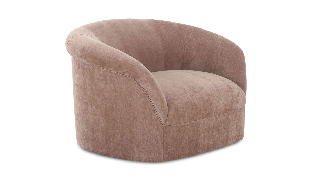 Tivoli Lounge Chair in Blush, polyester detail