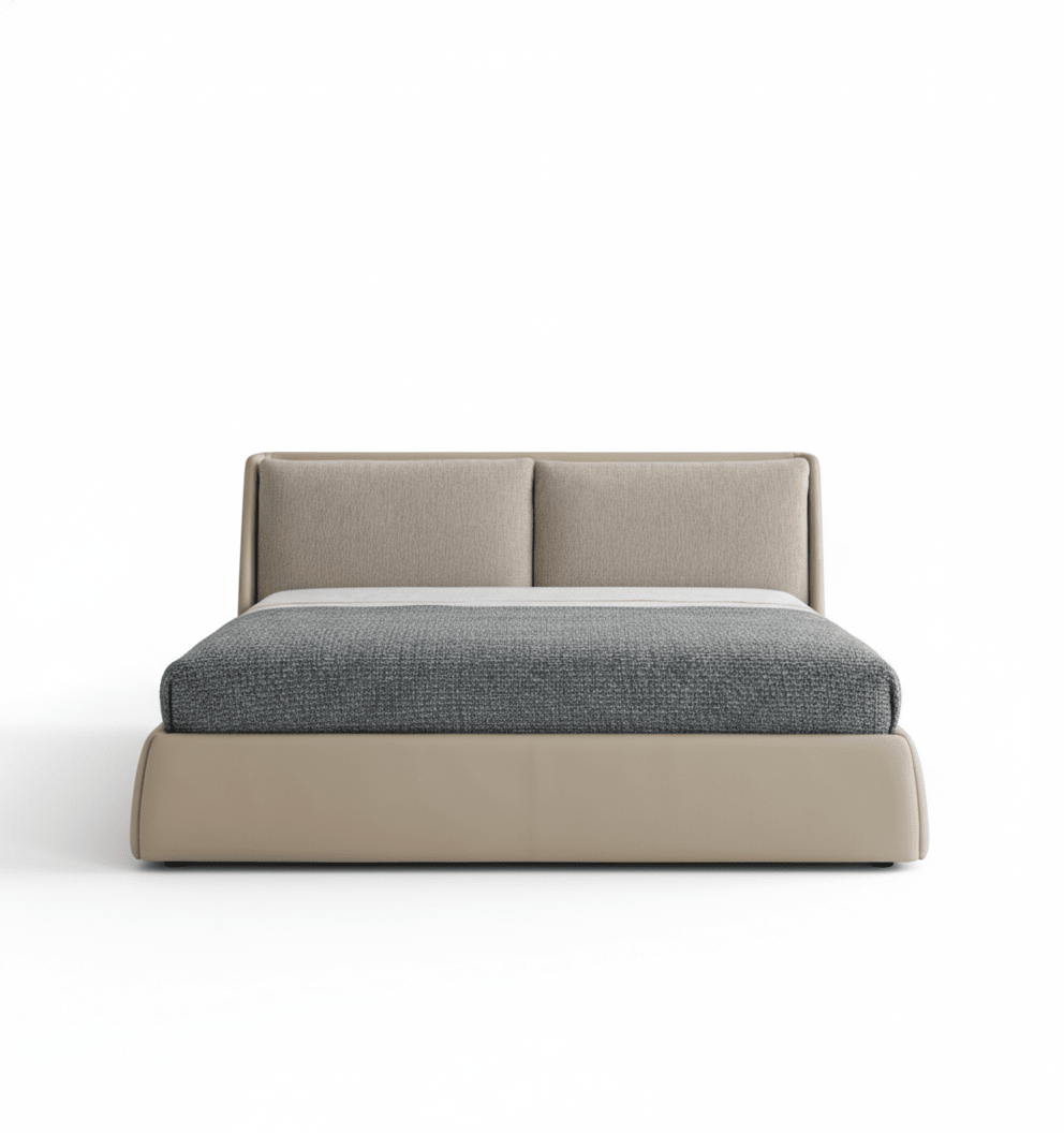 Oakville Fabric and Leather King Bed - Altera