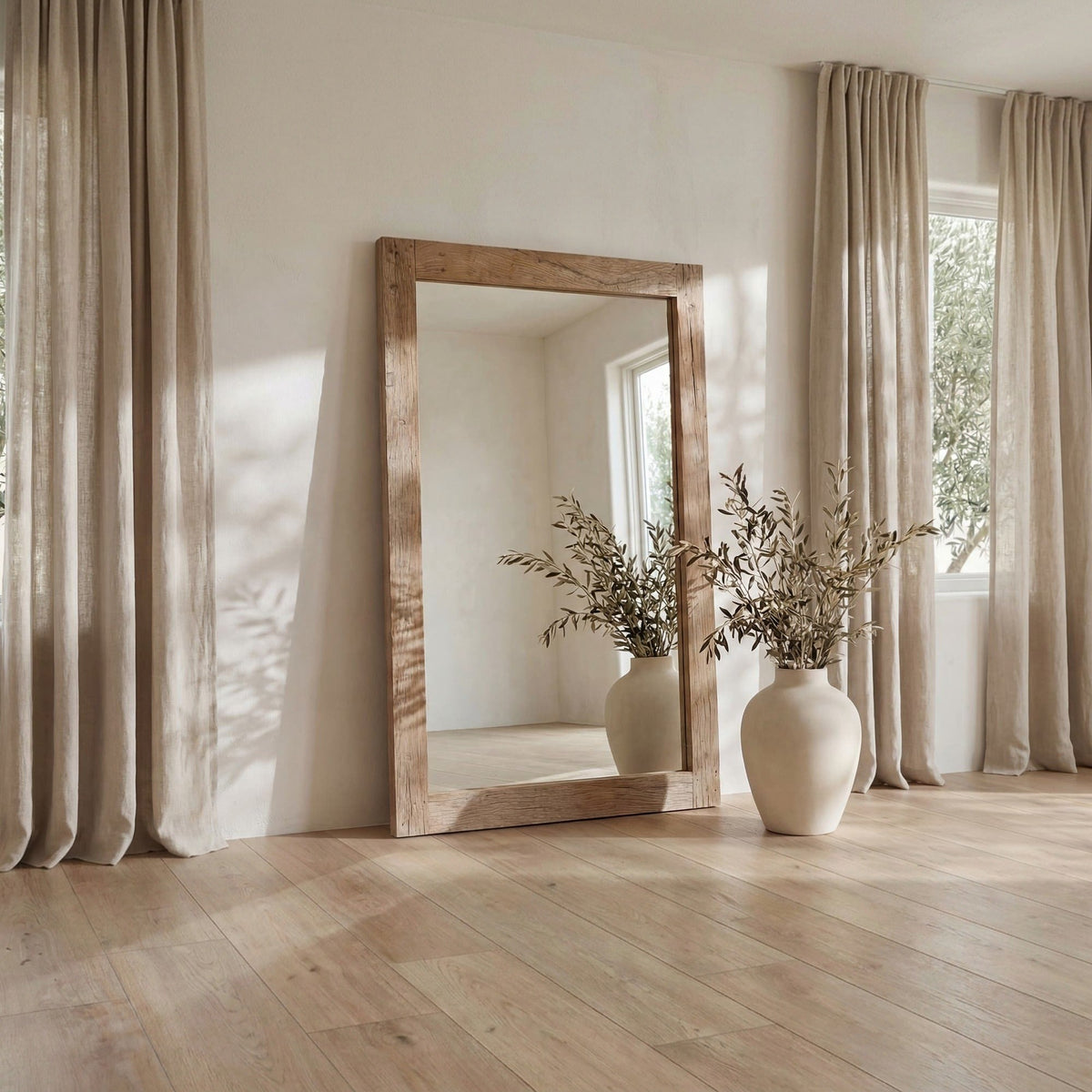 Ockley Reclaimed Wood Floor Mirror - Altera