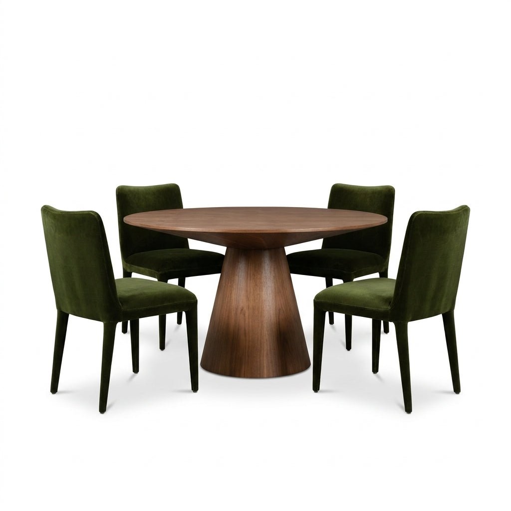 Odessa Round Walnut Dining Set - Altera