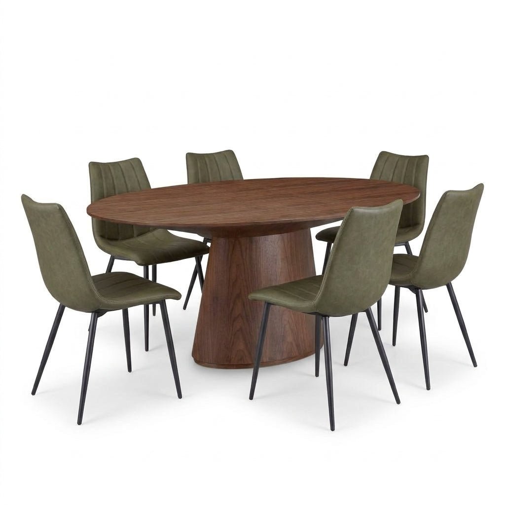 Orla Oval Walnut Dining Set - Altera