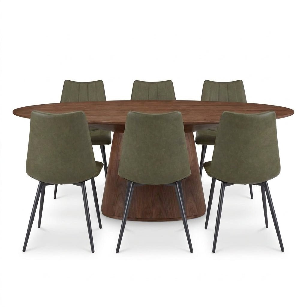Orla Oval Walnut Dining Set - Altera