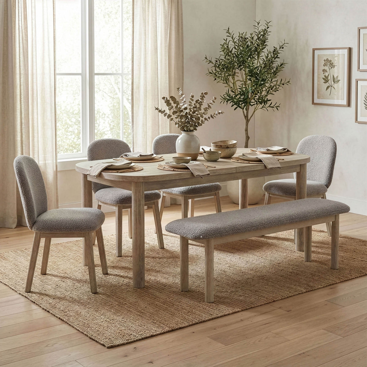 Ostend Extension Acacia Dining Set - Altera