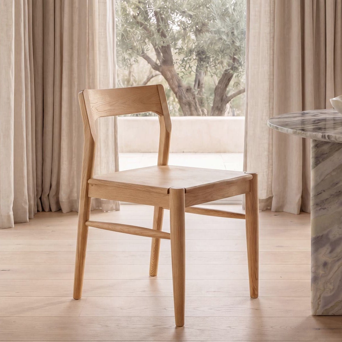 Otis Dining Chair Natural Oak Set of Two - Altera