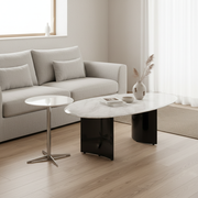 Apollo Marble and Chrome Accent Table Set