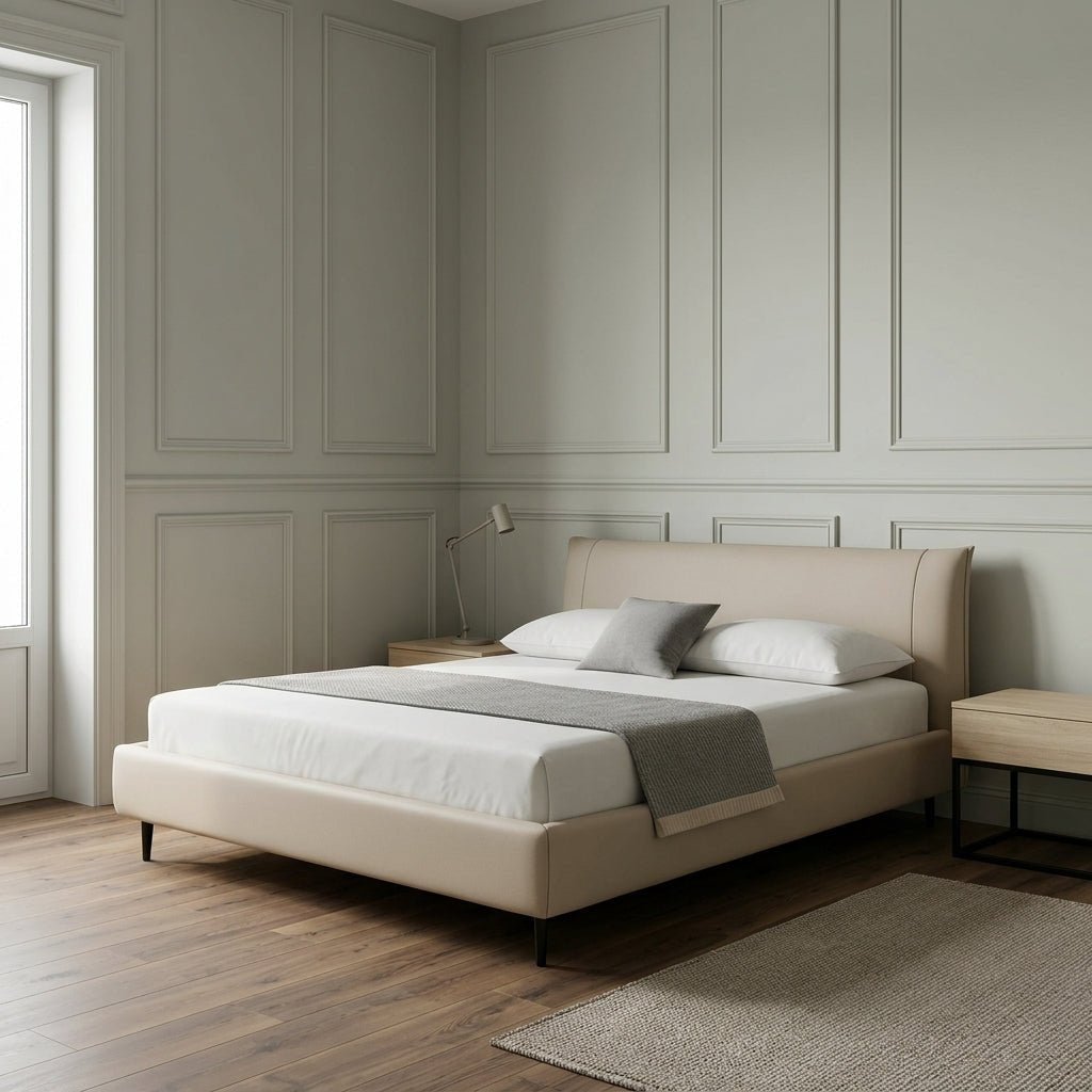 Ovalle Leather King Bed - Altera