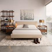 Ovalle Leather King Bed - Altera