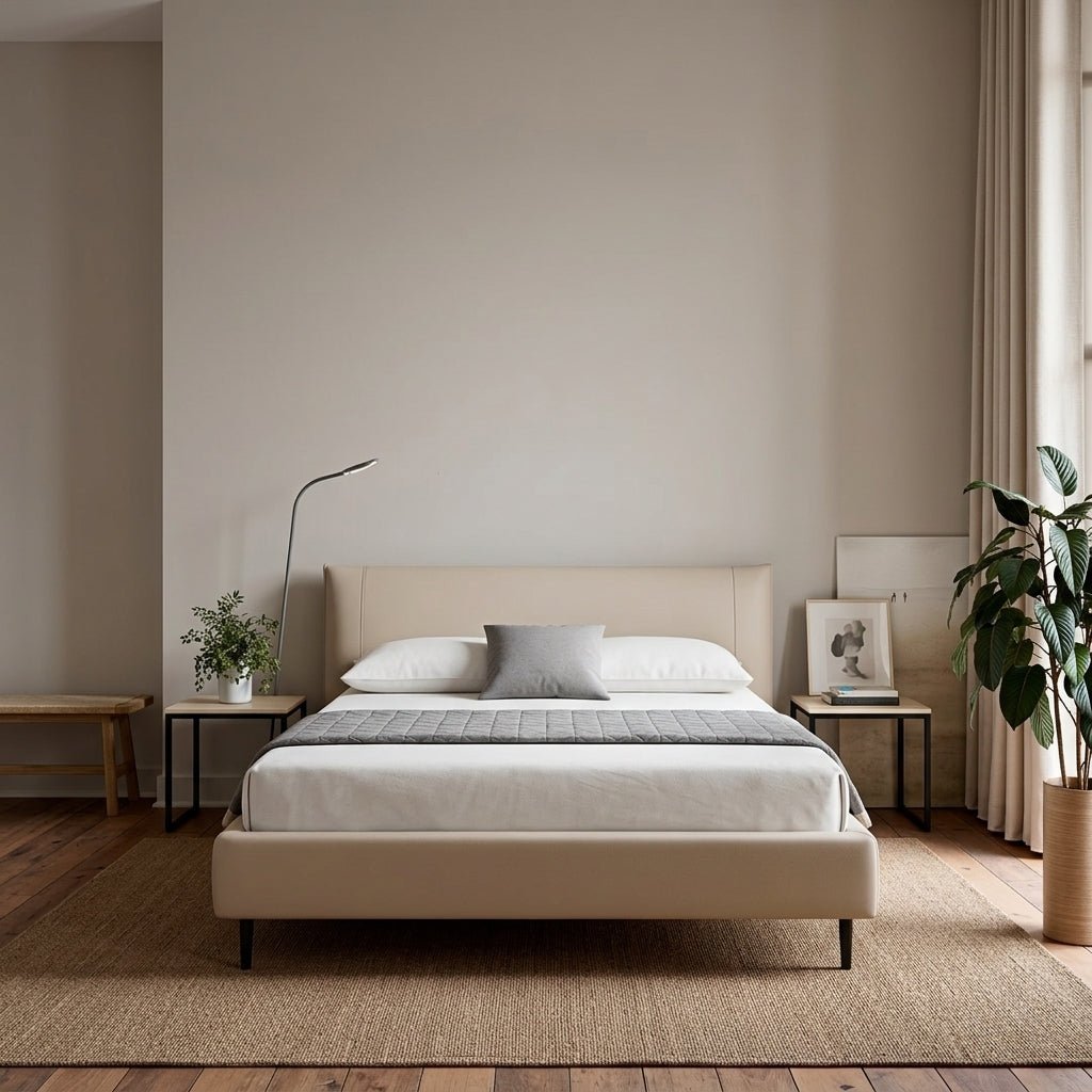 Ovalle Leather King Bed - Altera