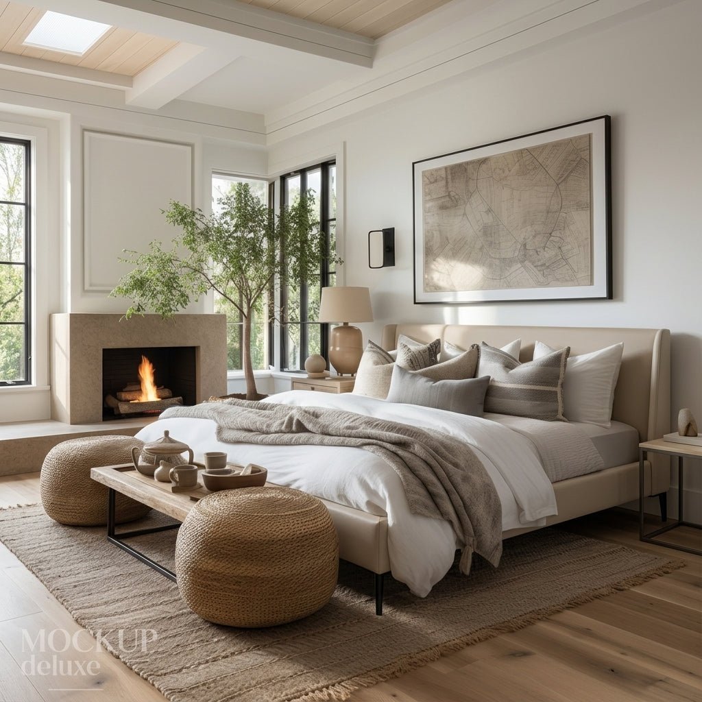 Ovalle Leather King Bed - Altera
