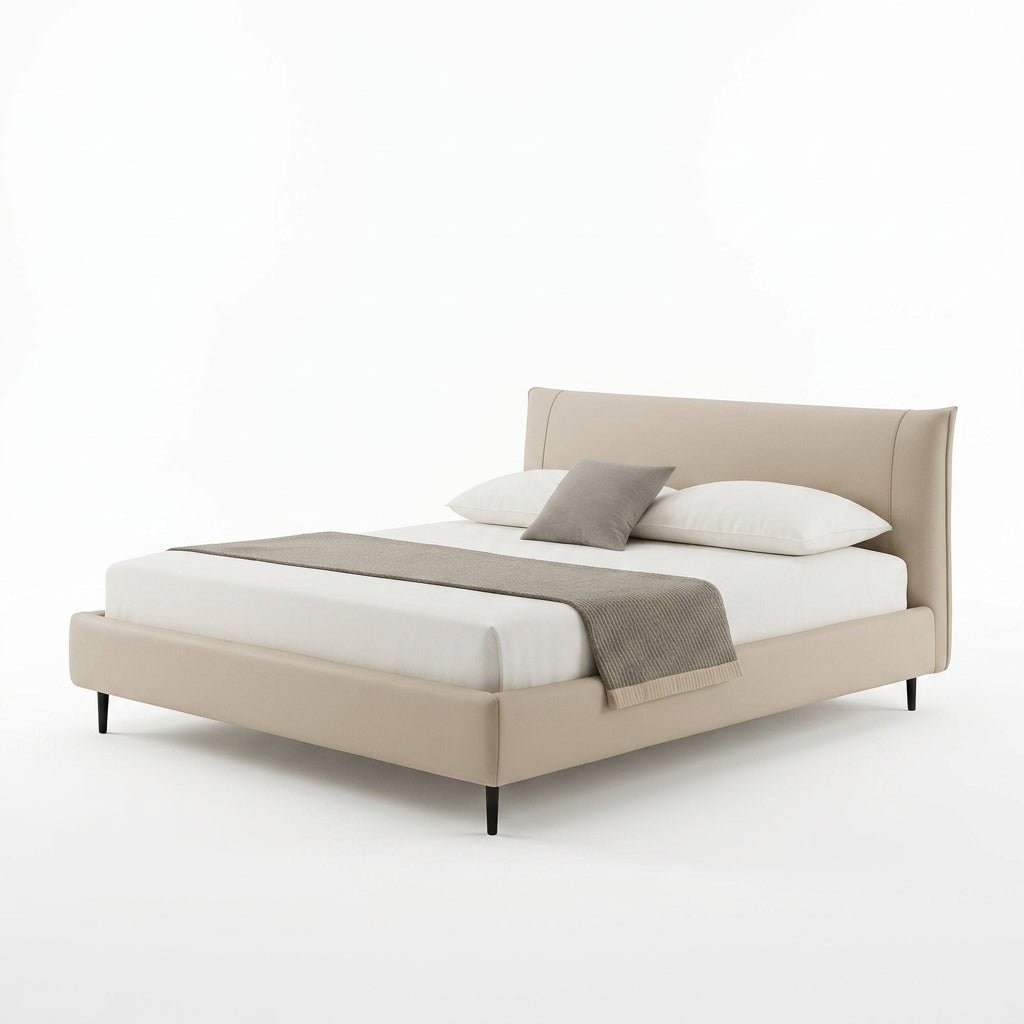 Ovalle Leather King Bed - Altera