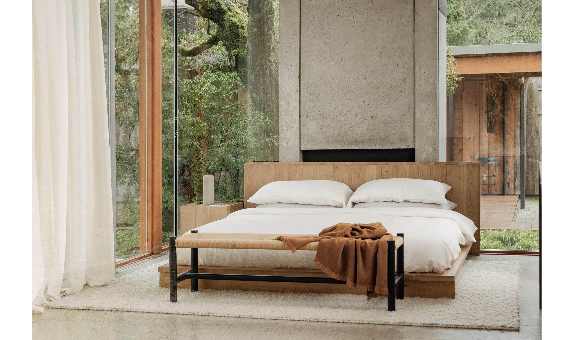 Parana Solid Wood Bed - Altera