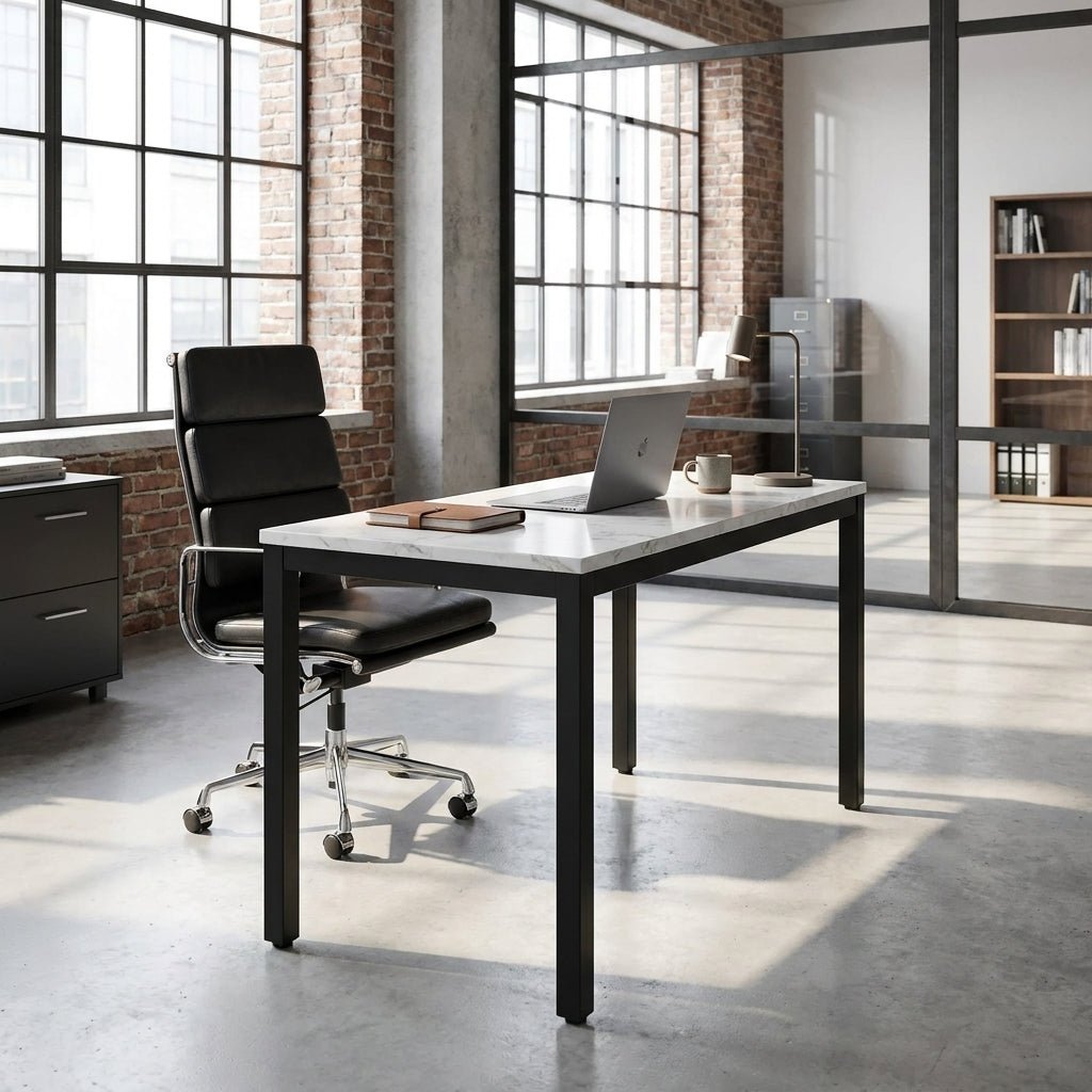 Pemberton Marble Mini Desk White - Altera