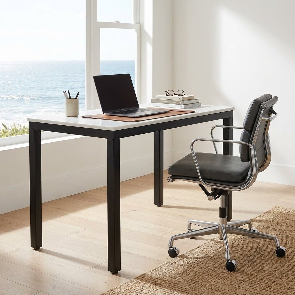 Pemberton Marble Mini Desk White - Altera