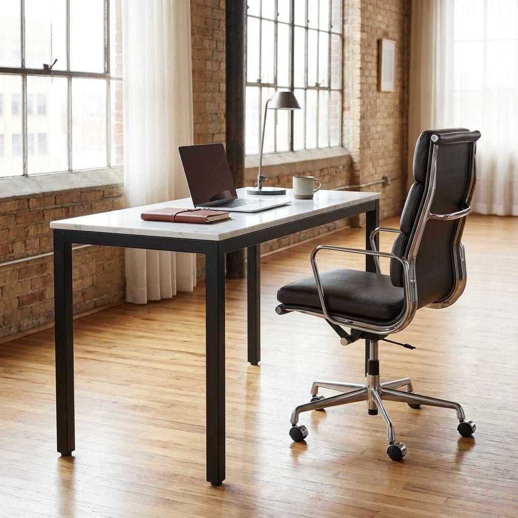 Pemberton Marble Mini Desk White - Altera