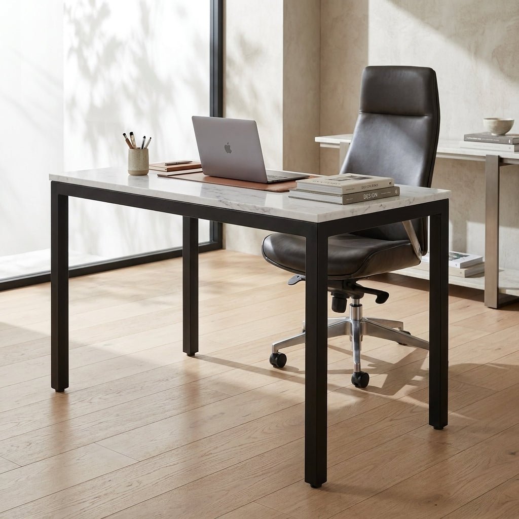 Pemberton Marble Mini Desk White - Altera