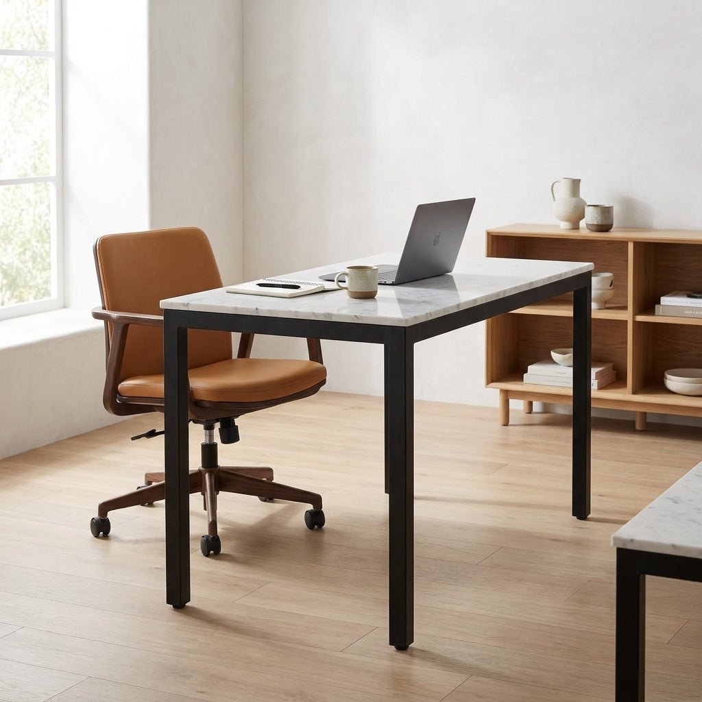 Pemberton Marble Mini Desk White - Altera