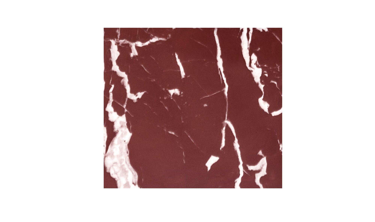 Grasse Accent Table in Rosso Levante Marble — rosso levante marble detail