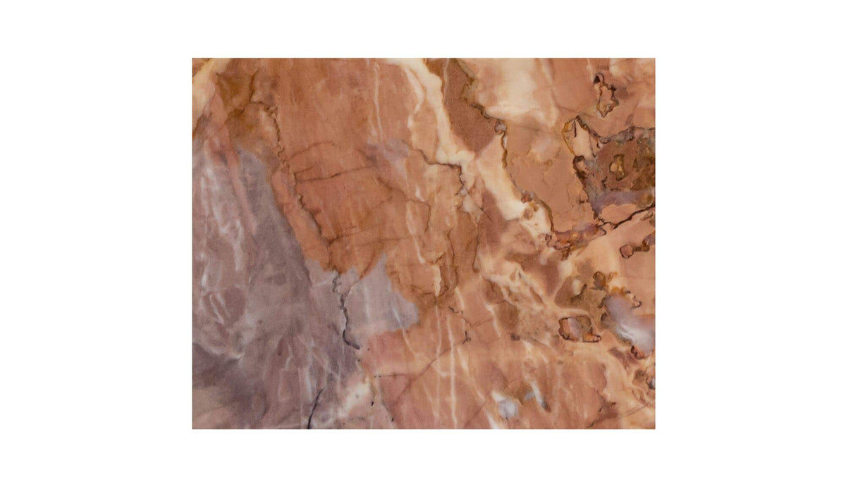 Grasse Accent Table in Orange Levante Marble — orange levante marble detail